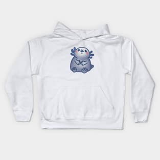 Cute Gray Axolotl Kids Hoodie